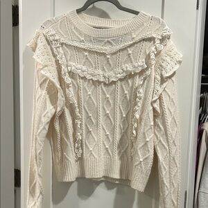 White Lace Sweater